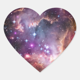 Pegatina En Forma De Corazón Nube Pequeña Magallánica Púrpura