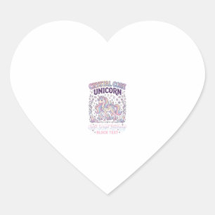 Pegatina En Forma De Corazón Núcleo de Cristal Unicornio Diseño de Vector Adora