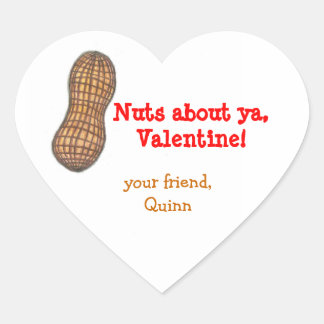 Pegatina En Forma De Corazón Nueces sobre tu pegatina personalizado de San Vale
