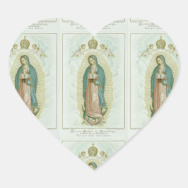 Pegatina En Forma De Corazón Nuestra Señora De Guadalupe