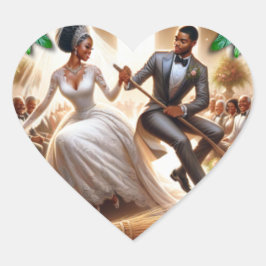 Pegatina En Forma De Corazón Nuestro Día de la Boda Pegatinas