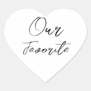 Pegatina En Forma De Corazón Nuestro favorito moderno y moderno favor de la bod