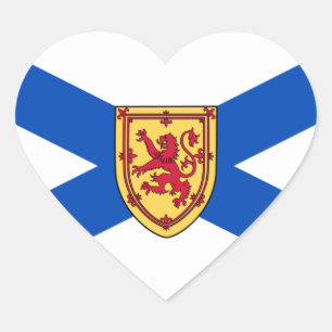 Pegatina En Forma De Corazón Nueva Escocia