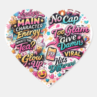 Pegatina En Forma De Corazón Nueva generación de pegatinas.