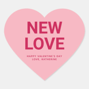 Pegatina En Forma De Corazón Nuevo amor lindo El día de San Valentín personaliz