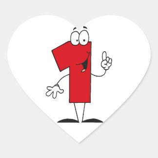 Pegatina En Forma De Corazón Número 1 camisetas y regalos de cumpleaños T