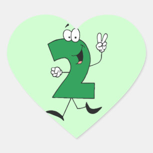 Pegatina En Forma De Corazón Número 2 camisetas y regalos de cumpleaños