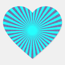 Pegatina En Forma De Corazón Objetivo turquesa: