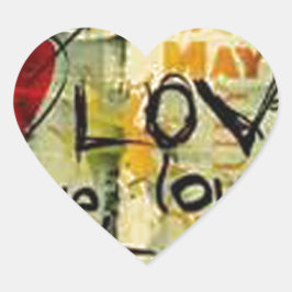 Pegatina En Forma De Corazón Obtén Un Pequeño Graffiti De Amor