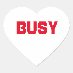 Pegatina En Forma De Corazón ocupado