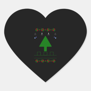Pegatina En Forma De Corazón Oh Árbol de Navidad Químico negro