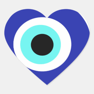Pegatina En Forma De Corazón Ojo azul