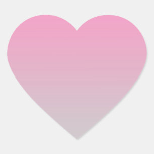 Pegatina En Forma De Corazón Ombre rosa y gris