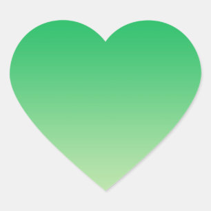 Pegatina En Forma De Corazón Ombre verde
