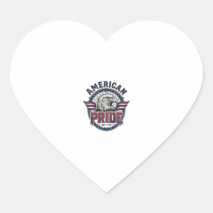 Pegatina En Forma De Corazón Orgullo Americano Águila Diseño Patriótico Vintage