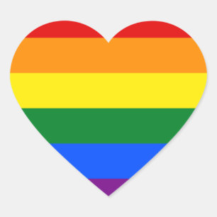 Pegatina En Forma De Corazón Orgullo arcoiris
