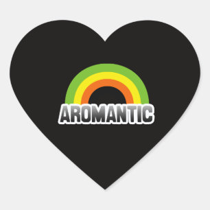 Pegatina En Forma De Corazón Orgullo Aromántico