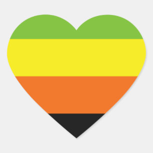 Pegatina En Forma De Corazón Orgullo Aromántico