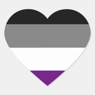 Pegatina En Forma De Corazón Orgullo asexual Corazón Arcoiris ~ As | Demi | Gri