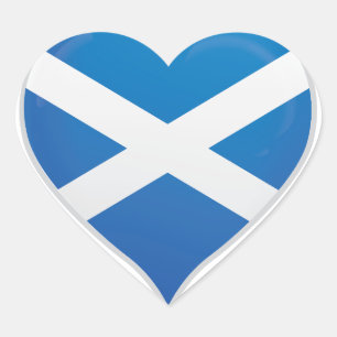 Pegatina En Forma De Corazón Orgullo de la bandera de amor de Escocia