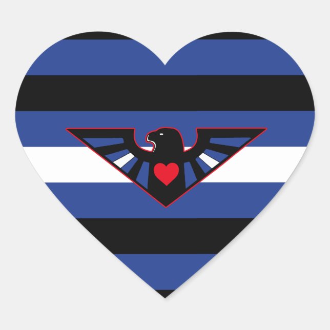 PEGATINA EN FORMA DE CORAZÓN ORGULLO DE LEATHER EAGLE (Anverso)