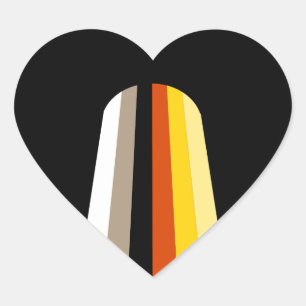 PEGATINA EN FORMA DE CORAZÓN ORGULLO LARGO DEL PELO