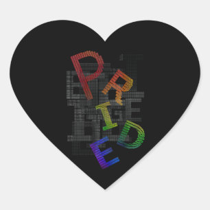 Pegatina En Forma De Corazón Orgullo - Pegatina de texto
