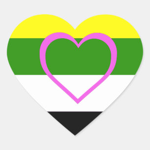 PEGATINA EN FORMA DE CORAZÓN ORGULLO SKOLIOSEXUAL