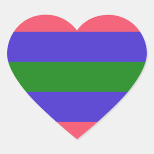 Pegatina En Forma De Corazón Orgullo trisexual