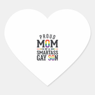 Pegatina En Forma De Corazón Orgullosa madre de un hijo gay descarado camiseta