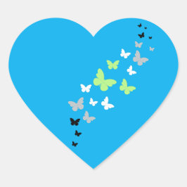 Pegatina En Forma De Corazón Orgullosa Mariposa Agender
