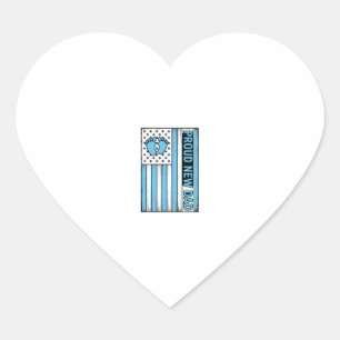 Pegatina En Forma De Corazón Orgulloso Nuevo Papá Bandera de Pies de Bebé Diseñ