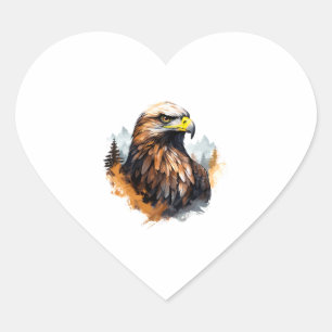 Pegatina En Forma De Corazón Ornitólogo de la Naturaleza del Falconer Hunter Ea