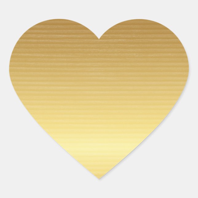 Pegatina En Forma De Corazón Oro horizontal (Anverso)