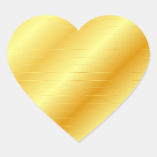 Pegatina En Forma De Corazón Oro Mirar Elegante Moderno Plantilla Dorado