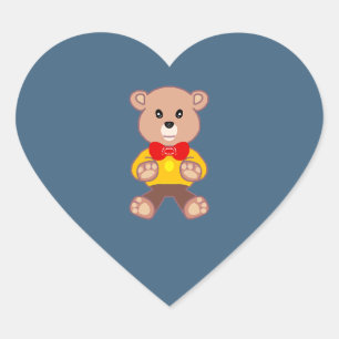 Pegatina En Forma De Corazón Oso de peluche