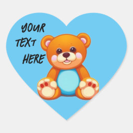 Pegatina En Forma De Corazón Oso de Teddy