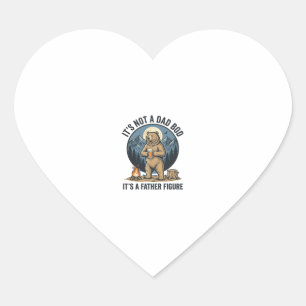 Pegatina En Forma De Corazón Oso divertido figura de padre diseño vectorial de 
