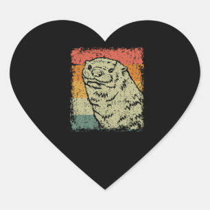 Pegatina En Forma De Corazón Otter Lovers   Otter Otter Otter Otter Pullover