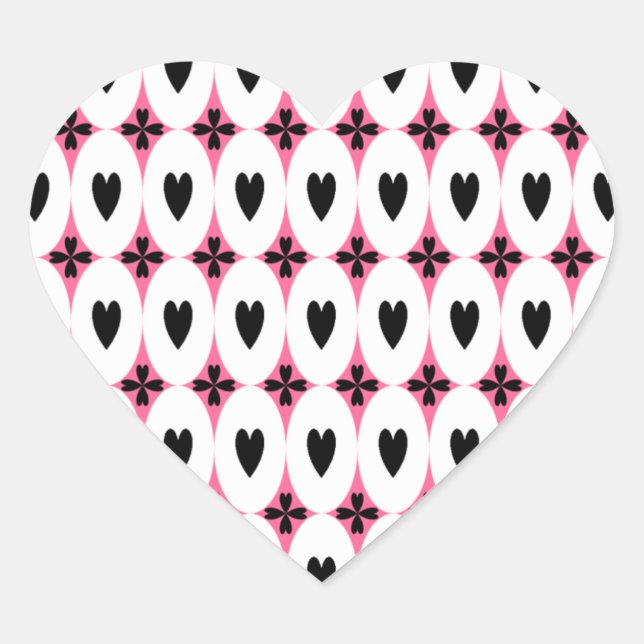 Pegatina En Forma De Corazón Oval Hearts (Anverso)