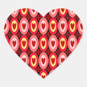 Pegatina En Forma De Corazón Oval Hearts