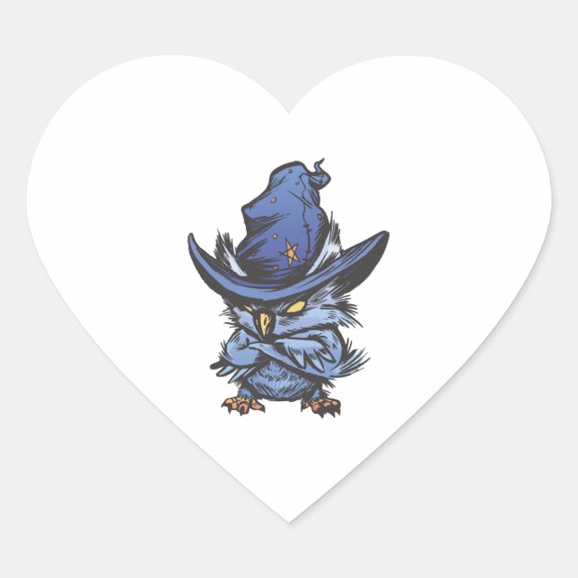 Pegatina En Forma De Corazón Oveja de Halloween (Anverso)