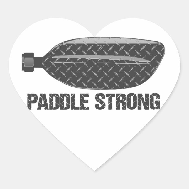 Pegatina En Forma De Corazón Paddle Strong (Anverso)
