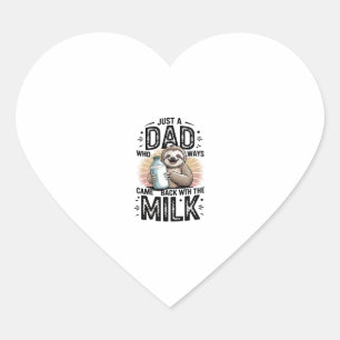 Pegatina En Forma De Corazón padre e hijo con diseño gráfico de lana de leche-0