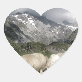 Pegatina En Forma De Corazón paisaje pirénico