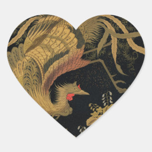 Pegatina En Forma De Corazón Pájaro Audsley Mythical Howo: Fénix japonés de 188