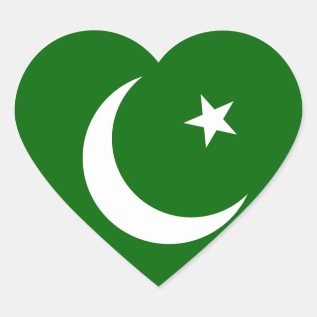 Pegatina En Forma De Corazón pakistán (Anverso)