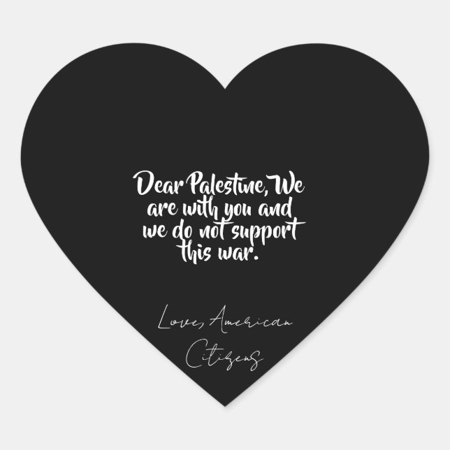 Pegatina En Forma De Corazón Palestina Libre (Anverso)