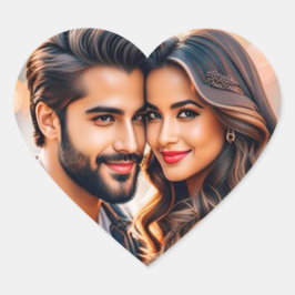 Pegatina En Forma De Corazón Palo con amor