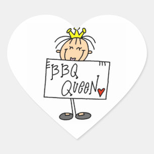 Pegatina En Forma De Corazón Palo Figura BQ Queen
